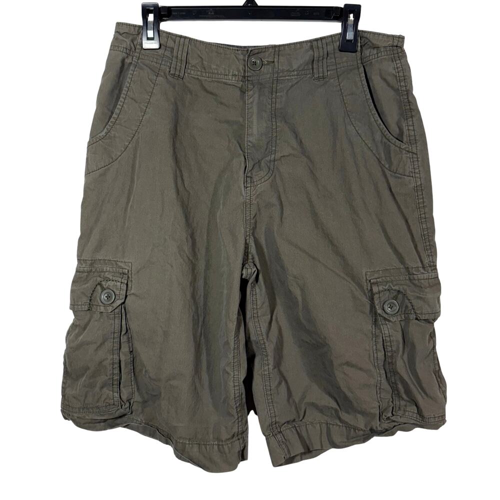 Olive Green Cargo Shorts Size 34 Army Flat Front with Pockets 34 Arizona